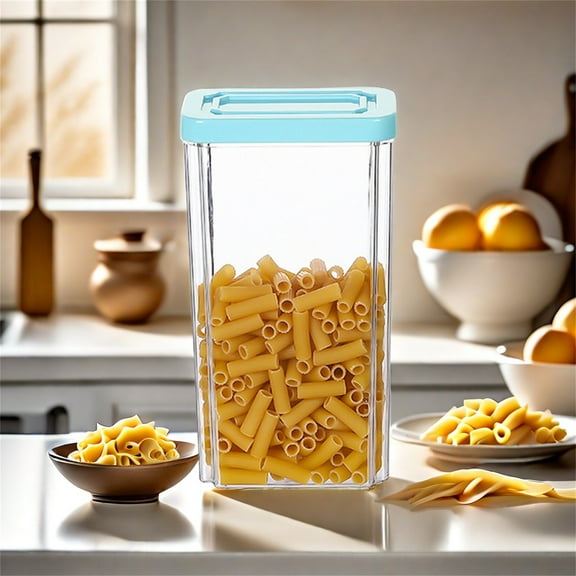 Food Storage Container Jar, Airtight Sealing, Clear Pantry Organizer, Kitchen Countertop Display, Leakproof Cereal Flour Canister, Topliu