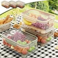 thumbnail image 1 of Food Storage Container Large Rectangular Plastic Sealed Fresh-keeping Box Portable Outdoor Picnic Refrigerator Safe Leakproof Meal Prep Solution, Ukhbmc | Coffee, 1 of 8