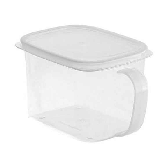 Food Storage Container with Lid | Kitchen Pantry Organization | Airtight Sealed Canister for Dry Goods | Flour, Grains, and Snack Storage | Transparent Plastic Bin with Handle