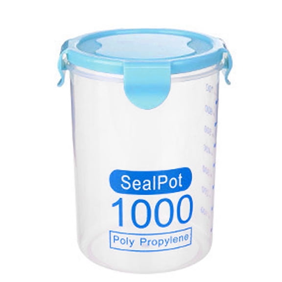 Food Storage Container, Plastic Leak proof Canisters with Lids Kitchen Pantry Organization Cereal Dispenser Flour Sugar Dry Food Spaghetti Pasta Beans Nut Baking