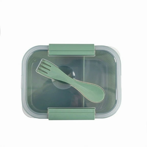 Food Storage Container, Rectangle, Green, 42Oz Capacity