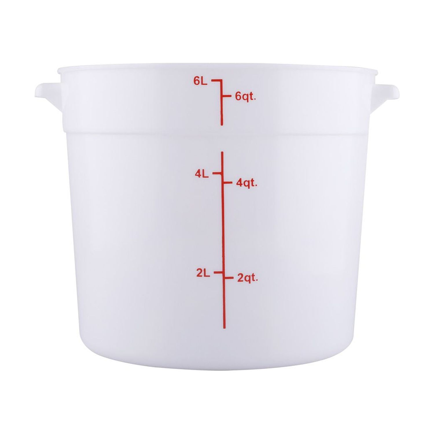 Round Storage Container, White, Polypropylene