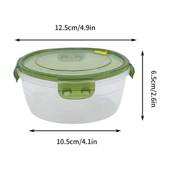Food Storage Container Set | Microwave-Safe Round Kitchen Boxes | 360-Degree Leak-Proof Seal | Plastic for Grains Snacks Vegetables | 1-Piece