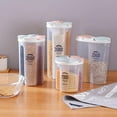 thumbnail image 1 of Food Storage Container with Graduated for Kitchen, Pantry, or Cabinet - Cereal, Snacks, Pasta, Candy, Rice, Beans, Baking, 1 of 8