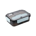 thumbnail image 1 of Food Storage Containers,3 Compartment Meal Prep Containers 1500ml with Lid - Stackable Bento Box for Portion Control, Includes Utensils,Microwave Safe Resable Lunch Containers for Adults, 1 of 7