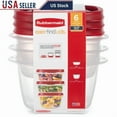 thumbnail image 1 of Food Storage Containers 6 Pcs Set Snap Lids Stackable Microwave Safe Durable New, 1 of 6