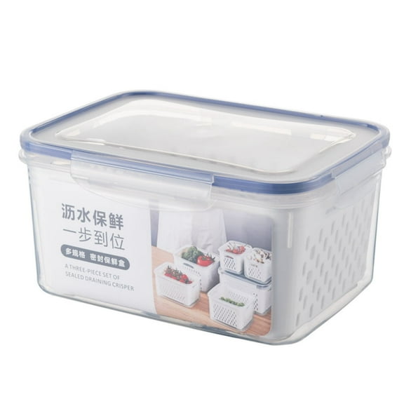 Food Storage Containers with Airtight Lid & Colander, Fresh Produce Saver Container Fridge Organizers, Fruit and Vegetable Storage for Refrigerator, Lettuce Keepers, Salad Berry Containers