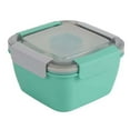 thumbnail image 1 of Food Storage Containers with Airtight Lids,38oz Salad bowls Plastic Meal Prep Containers with two Compartment,Lunch Office Meal for Microwave,Oven,Freezer and Dishwasher(Green,6.06x6.06x3.38"), 1 of 7