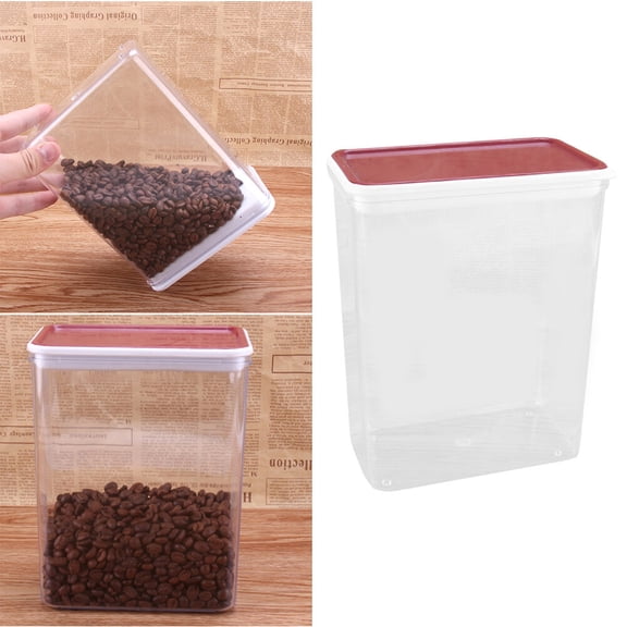 UKCOCO Clear Plastic Food Storage Container with Airtight Seal for Kitchen Snacks and Dry Food Storage