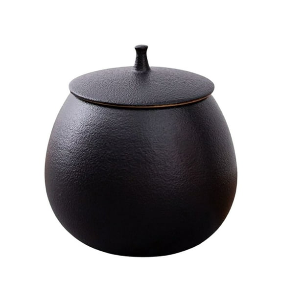 Food Storage Containers,Ceramic Sugar Bowl With Lid Ceramic Tea Coffee Sugar Canister For Coffee Bar Flour Sugar Canisters Sets For The Kitchen Coffee Jars With Lids Airtight Black 0.4