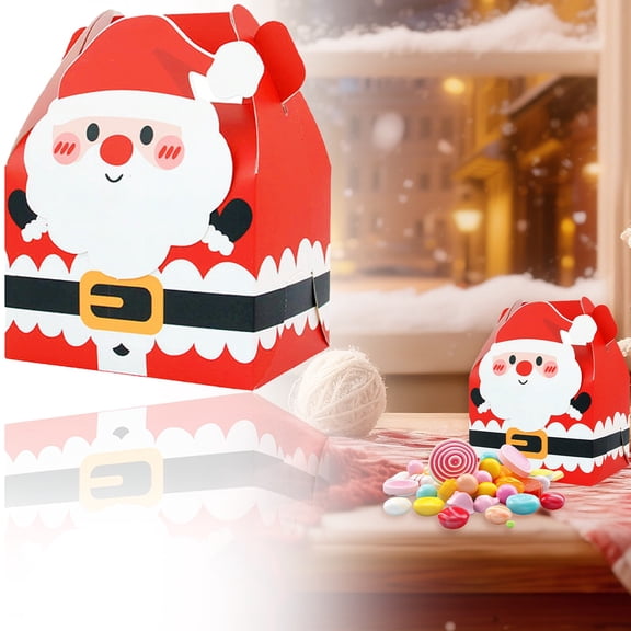 Food Storage Containers,Christmas Candy & Box Square Santa Snowflake Cake Box For Holiday Parties Creative Present For Family & Friends