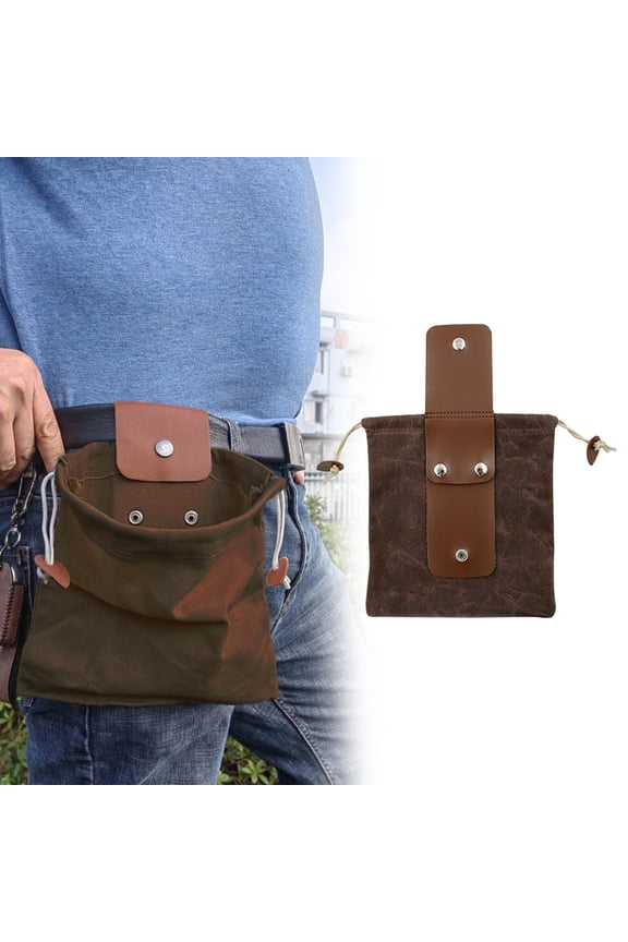 Food Storage Containers,Foldable Canvas Belt Bag 2024 Foraging Bag Storage Leather Multipurpose Belt Storage Water Leather Pouch Basket For Travel Camping Hiking