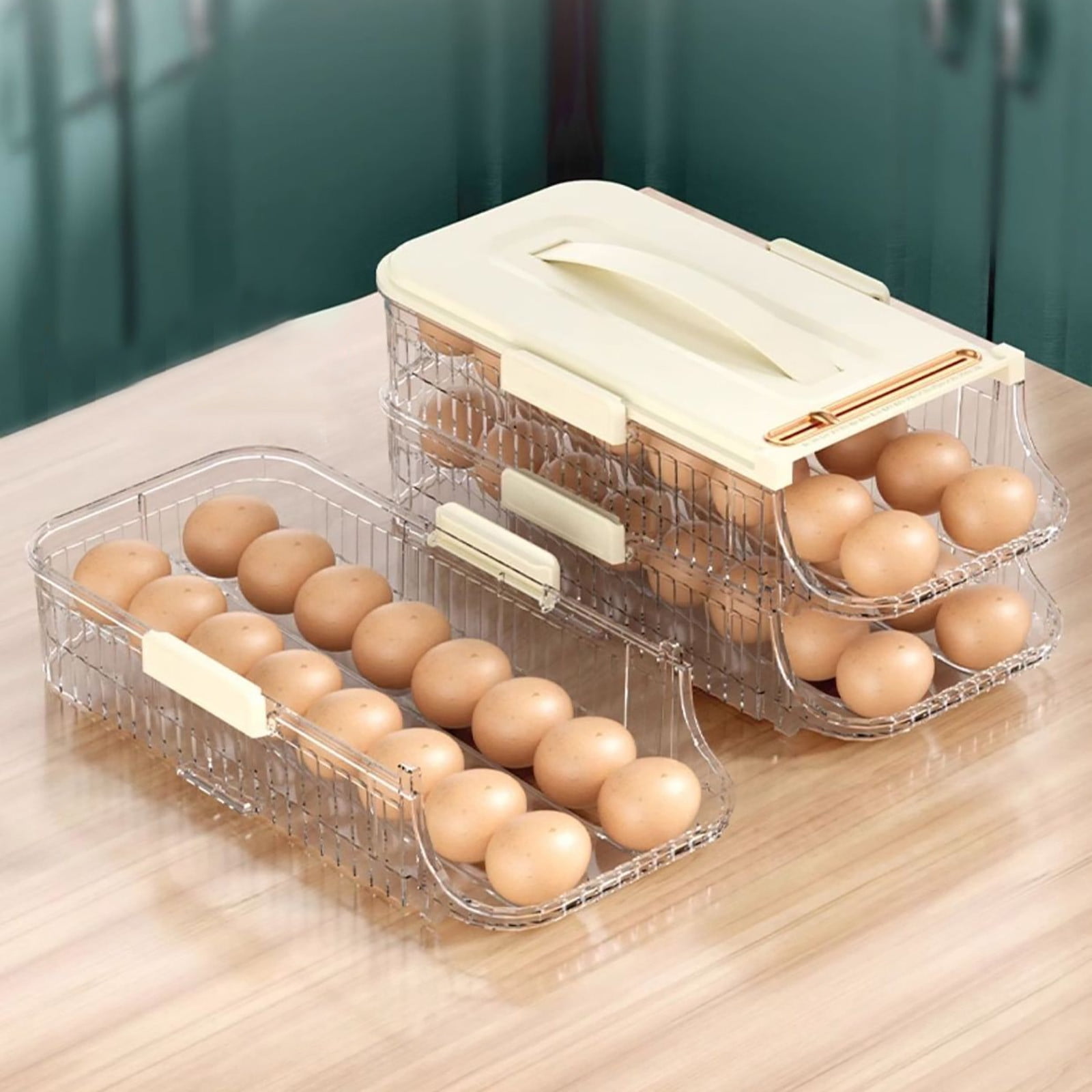 Food Storage Containers for Fridge Home Refrigerator Egg Holder Tray