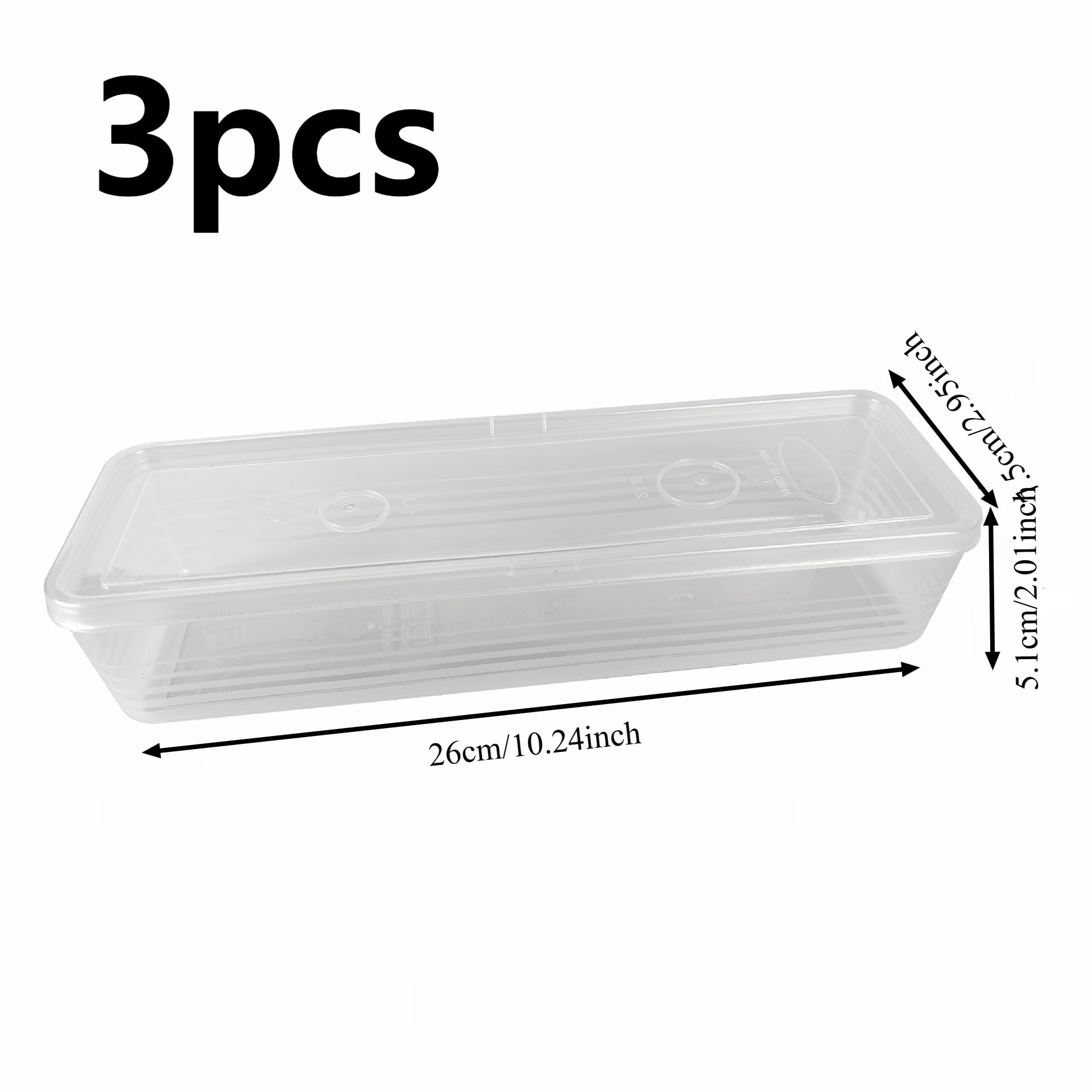 Food Storage Containers -Fridge Organizer with Removable Drain Plate & Lid for Fish, Meat, Fruits, Vegetables​