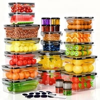 52-Piece Plastic Food Storage Containers with Lids