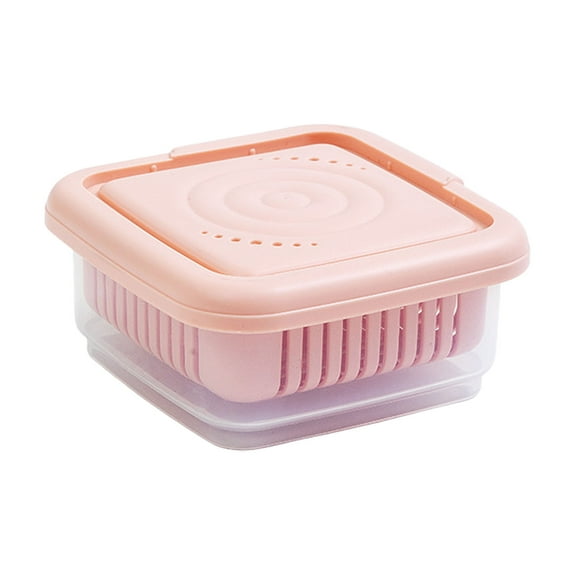 Food Storage Containers with Lids - Berry Keeper with Strainer & Fresh Produce Saver for Refrigerator - Vegetable, Fruit, Meat, Lettuce, Scallion, Ginger, Garlic Organizer