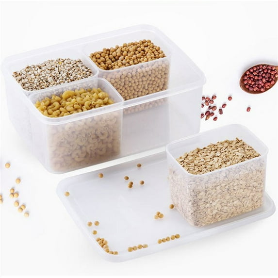 Food Storage Containers with Lids,Bexikou 1Pcs Stackable Meal Prep Containers,Snackle Box with Compartments,Removable Individual Plastic Food Containers for Pantry Organization and Storage