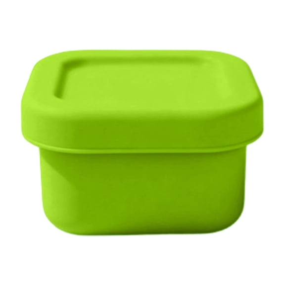 Food Storage Containers With Lids, Mini Versatile Silicone Snack Container, Reusable Small Snack Container, Perfect Size For Snacks, Sauce/ Dip, Yogurt, Oatmeal, 1Pc, Multicolor(Green,2.8x2.8x1.7")