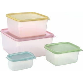 Food Storage Containers with Lids Set of 4 - 5oz, 16oz, 27oz, 84oz Leakproof Airtight Food Storage Containers  Non-BPA Transparent Plastic Containers for Food  Space Saving Nesting Design