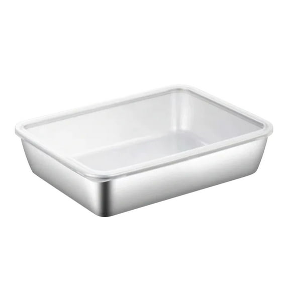 Food Storage Containers with Lids, Stainless Steel Food Storage Containers, Meal Prep Containers, Freezer Dishwasher Microwave Safe, Clear for Food, Vegetable