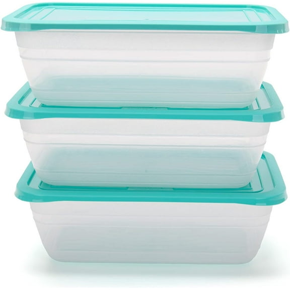 Food Storage Containers (Medium 3L, 6 Piece - 3 Lids, 3 Containers)