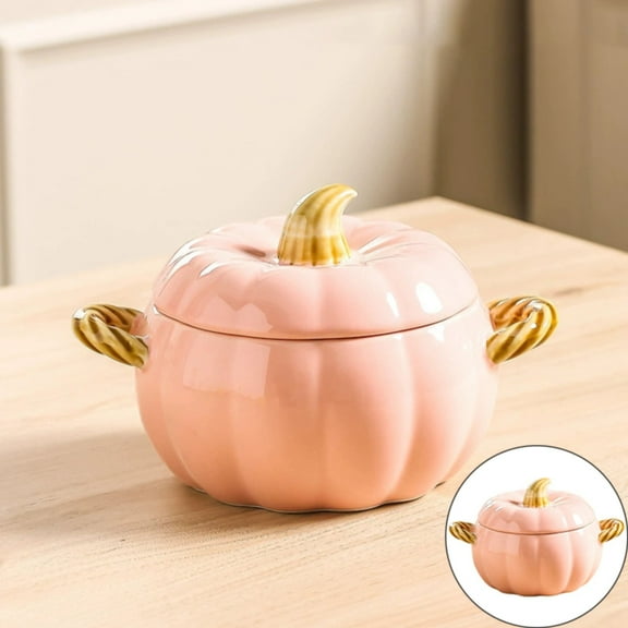 Food Storage Containers,Oven Pumpkin Bowls Ceramic Pumpkin Pots For Cooking Pumpkin Dutch Oven Pot With Lid Pumpkin Soup Bowls For Home Thanksgiving Halloween