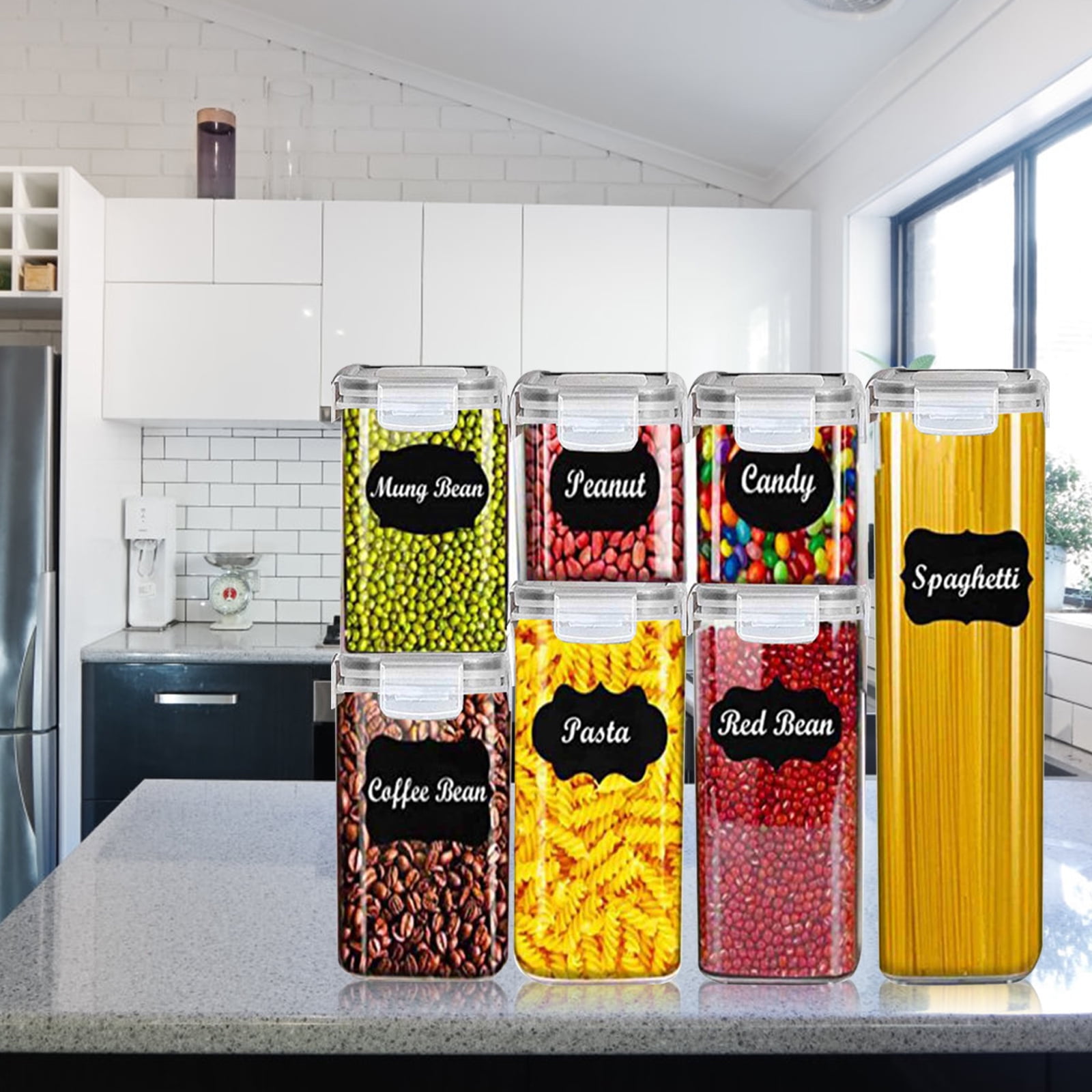 Food Storage Containers,Pantry Organization and Storage,7 Pieces BPA