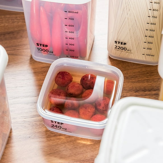 Food Storage Containers,Plastic Sealed Cans Kitchen Storage Box Transparent Food Canister Keep Fresh A