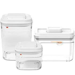  Tyniaide Airtight Pop Top Food Storage Containers with Top Pop  One Button Control Lids, BPA Free Stackable Clear Storage for Kitchen,  Pantry Organization - Round - 4 Pcs: Home & Kitchen