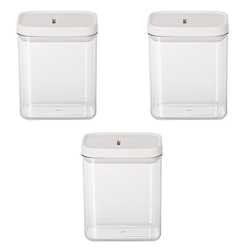 Ankou Pop Airtight Food Storage Containers, Stackable Organizing with Lids  for Kitchen Pantry Cereal Snack Sugar Coffee - 3 Pcs (1.2 * 2 qt, 2.7 qt)