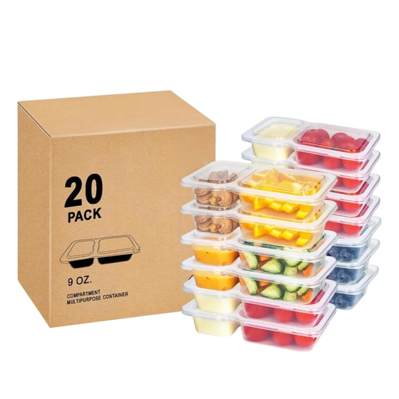Food Storage Containers Refrigerator Organizer Bins for Fruit and Vegetable Fresh Keeping Pack of 20 Kitchen Pantry Boxes