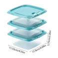 thumbnail image 1 of Food Storage Containers Refrigerator Storage Box Set 3 Clear Plastic Boxes With Locking Lids Space Saving Stackable Storage For Leftovers And Snacks 460ml, 1 of 6