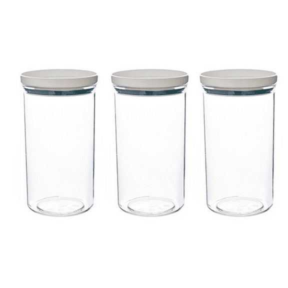 Food Storage Containers, Stackable Organization Canister Glass Jars