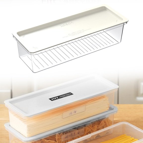 Food Storage Containers,Transparent Storage Box Refrigerator Rectangular Fresh Keeping Box Pasta Hanging Noodles Miscellaneous Items Can Be Microwave Heated Kitchen Storage Box