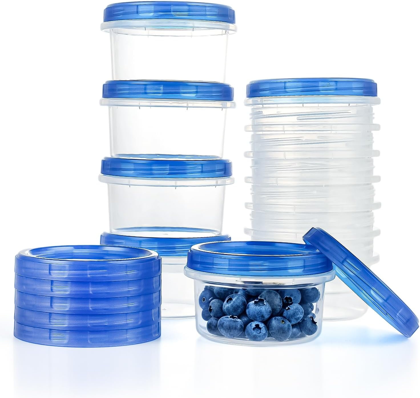Food Storage Containers with Twist Top Lids, Ultra Thick Airtight ...