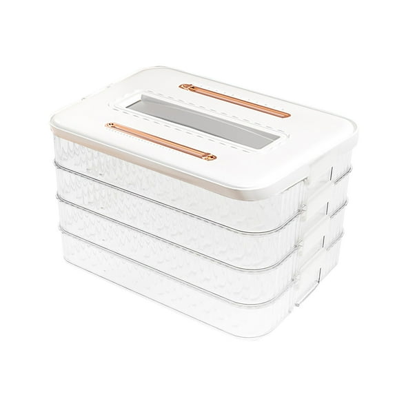 Food Storage Containers for Refrigerator Organization Stackable Cooked Meat -Layer Kitchen