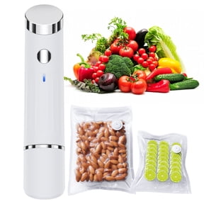 TINANA Handheld Vacuum Sealer with 30 Reusable Bags, Compact Cordless Food Sealer Machine for Freshness & Storage (1 Pump + 30 Bags)