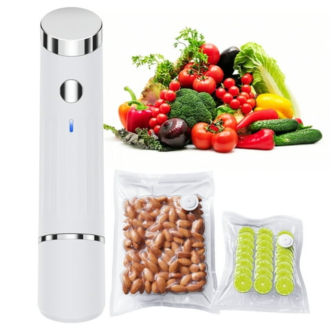 TINANA Handheld Vacuum Sealer with 30 Reusable Bags, Compact Cordless Food Sealer Machine for Freshness & Storage (1 Pump + 30 Bags)