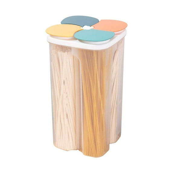 Food Storage Containers with Airtight Lids, BPA Free Four Compartments Removable Plastic Food Canisters Set for Kitchen Pantry Organization 77oz