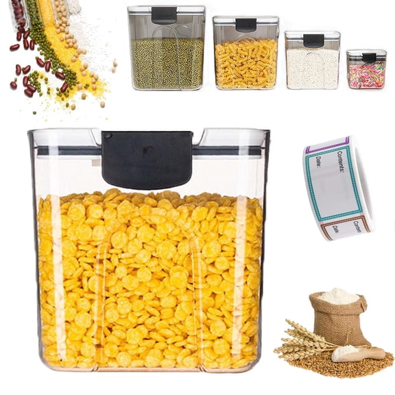 Food Storage Containers with Lids Airtight Baking Storage Set with Lids for Flour and Sugar Reusable Kitchen Pantry Organizer
