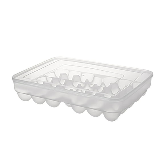 Food Storage Egg Container With Lid Clear Tray for 36 Eggs Efficient Refrigerator Organizer Holder