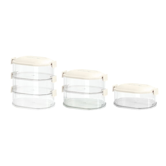 Food Storage Family Layered Transparent Seasoning Organizer for Fruits Vegetables and Kitchen