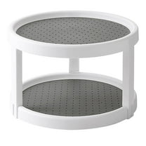 Pantry Organizers And Storage Clearance! 2 Tier Rotating Rack 10 Inch Non Lazy Turntable Rack For Cabinet Kitchen Fridge Bathroom Makeup Vanity Countertop Under Organizing