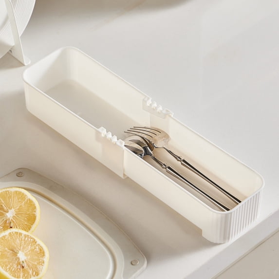 Food Storage Telescopic Storage Box*1 Expandable Drawer Organizer Adjustable Drawer Organizer Trays Drawer Dividers Organizers and Storage for Pens Makeup Utensils Tools Flatware