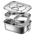 thumbnail image 1 of Food Storage Food Storage Containers Meal Prep Containers Airtight Food Storage Stainless steel double-layer lunch box with small double compartments Stainless Steel, 1 of 9