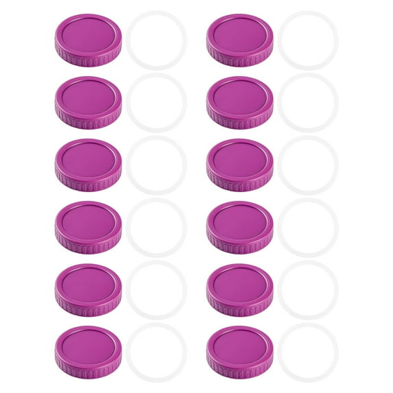 Food Storage Glass Bottle Lids Leakproof Scratch Proof Can Storage for Kitchen 12pcs Durable Universal Jar Lids for Various Sizes 12PCS