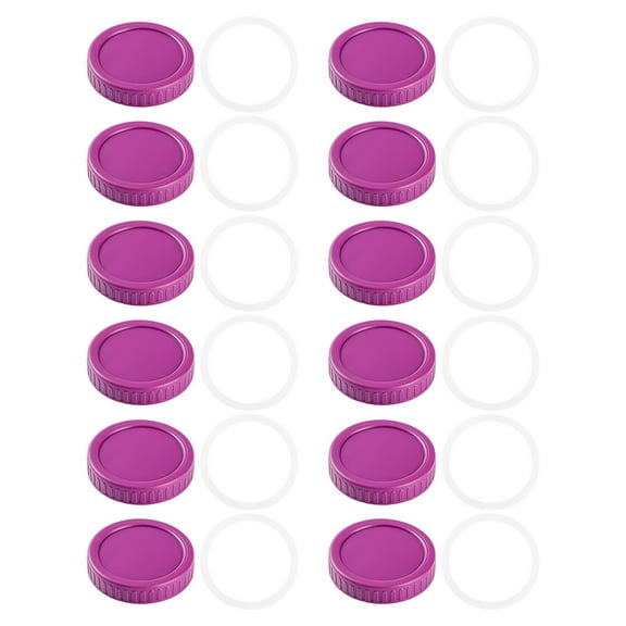 Food Storage Glass Bottle Lids Leakproof Scratch Proof Can Storage for Kitchen 12pcs Durable Universal Jar Lids for Various Sizes 12PCS