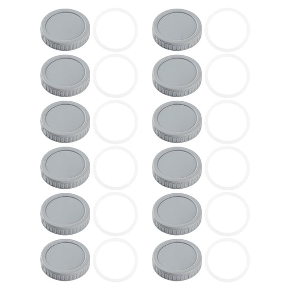 Food Storage Glass Bottle Lids - Leakproof and Scratch-Proof Can Storage Lids - 12 Pack for Kitchen and Outdoor Use 12PCS