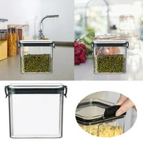 Food Storage Containers Glass Square Airtight Jars for Fresh Keeping Kitchen Grain and Snack Dried Fruit Preservation with Lids