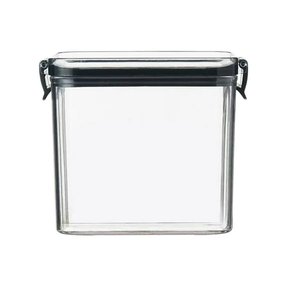 Food Storage Glass Square Containers with Airtight Lids for Fresh Keeping and Pantry Organization Transparent Square Jars for Grains Snacks Dried Fruit and Kitchen Storage,4.0×3.7 inch,White